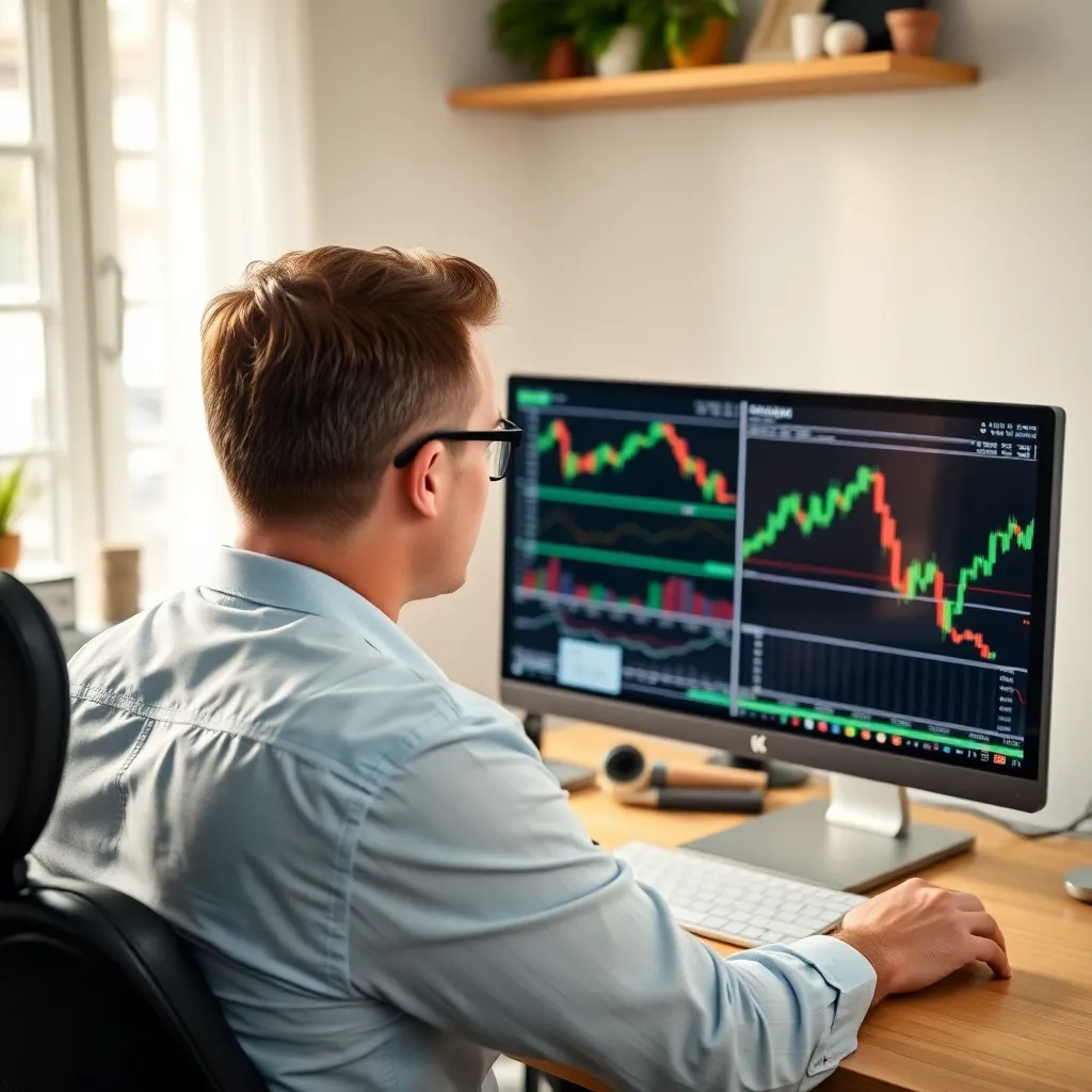 Jonge Nederlandse belegger die financiële groei ervaart door slimme investeringen