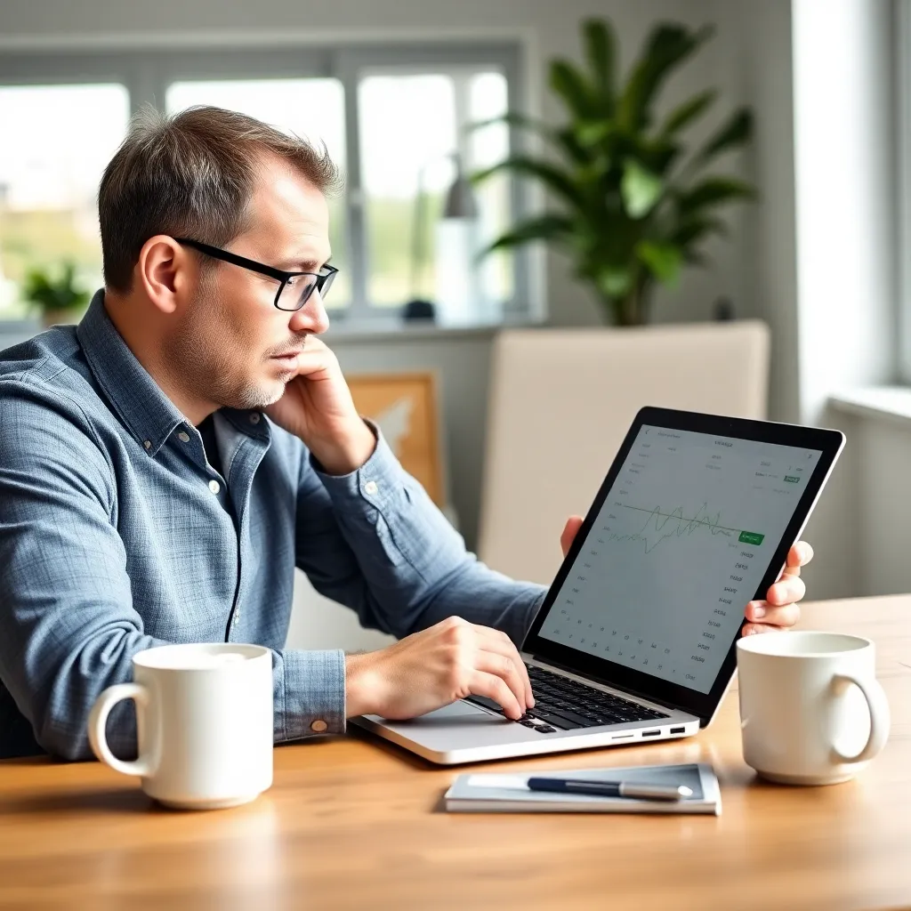 Persoon die een beleggingsrekening opent bij Nederlandse broker